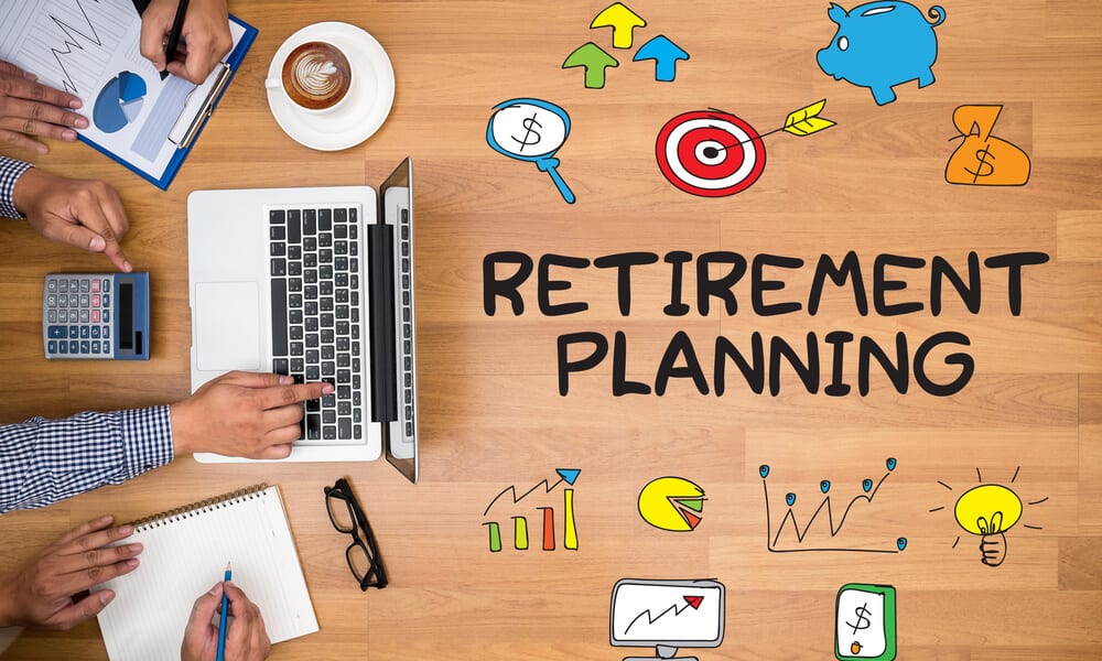 Advisor reviewing retirement plan